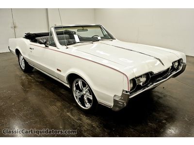 1967 oldsmobile cutlass convertible 442 clone 330 v8 automatic ps pb look at it