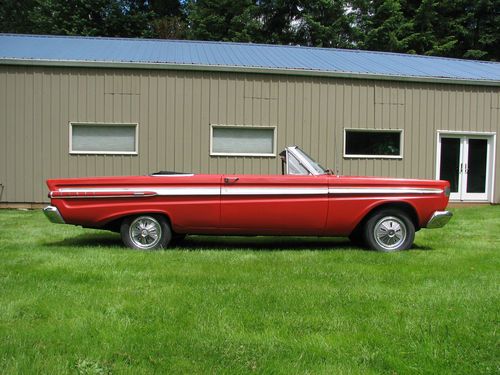 1964 mercury comet caliente convertible, k-code 289 4v, red on red, bucket seats