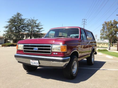 1990 ford bronco xlt sport utility 2-door 5.8l auto 4x4 a real nice suv!!!