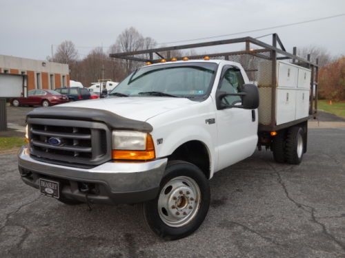 Ford f-450 7.3l diesel engine dually utility latter rack auto no reserve