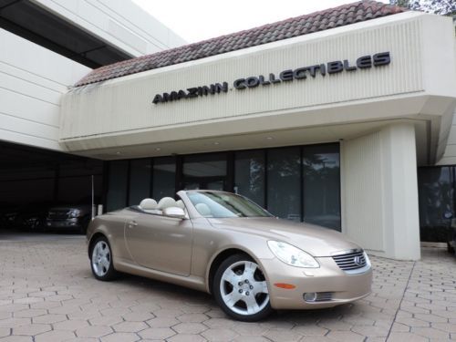 Gold sc430 luxury convertible financing no reserve navigation rare low miles
