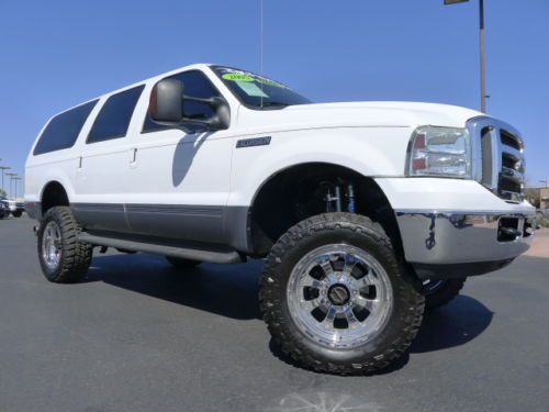 2005 ford excursion turbo diesel~banks~fox~4x4 suv lifted-leather~dvd~low miles!