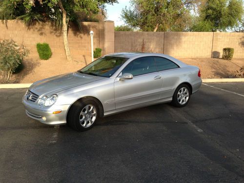2003 mercedes benz clk320 coupe, silver, very clean, excellent condition