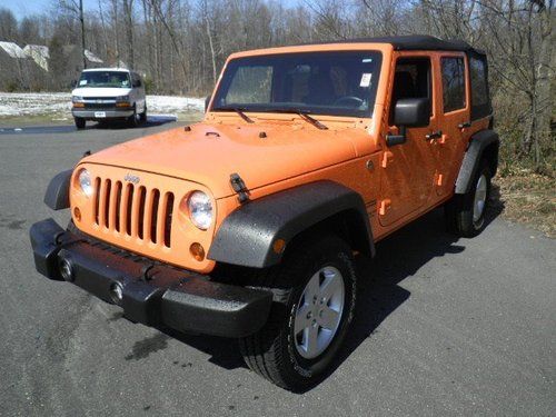 2012 jeep wrangler unlimited 4door automatic orange!!
