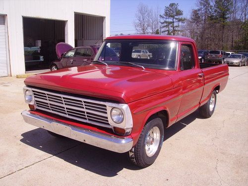 1969 ford f-100 truck built 390 3 speed on column new tires nice solid truck