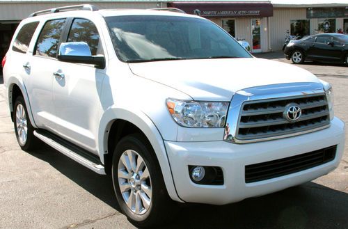 2012 toyota sequoia platinum edition 1 ownner lady driven 4wd towing v8 "nice"