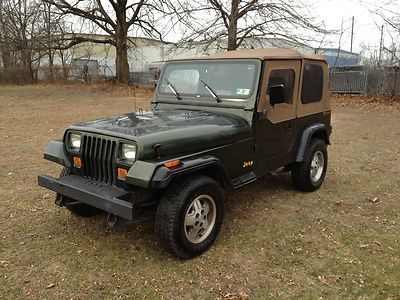 No reserve 1995 jeep wrangler 5 speed 4 cyl cylinder rio grande