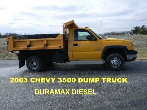 Chevy 3500 1-ton dually dump truck 6.6l duramax diesel 1-owner