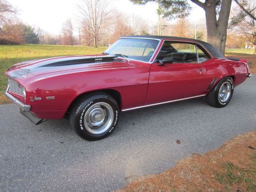 1969 chevy camaro matching motor 4 speed maybe early z-28 car?  no reserve