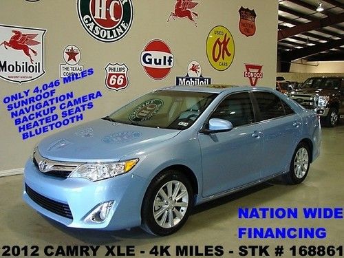 2012 camry xle,sunroof,nav,back-up cam,htd lth,bluetooth,17in whls,4k,we finance