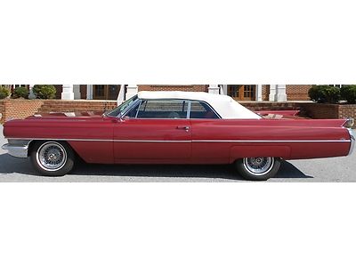1964 64 cadillac coupe deville convertible firemist red fully loaded automatic