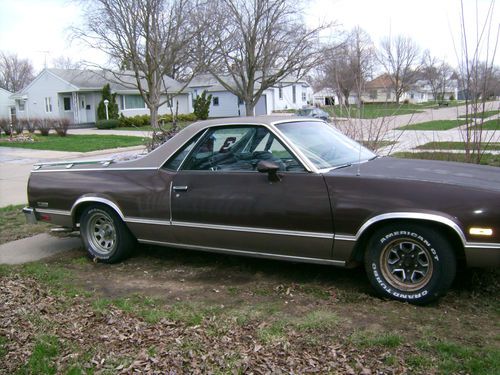 1984 chevy elcamino brown and tan excellent body and running condition