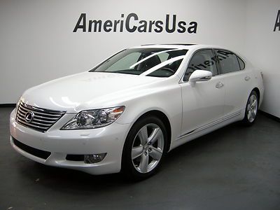 2011 ls 460 l navi carfax certified gorgeous pearl white one florida owner