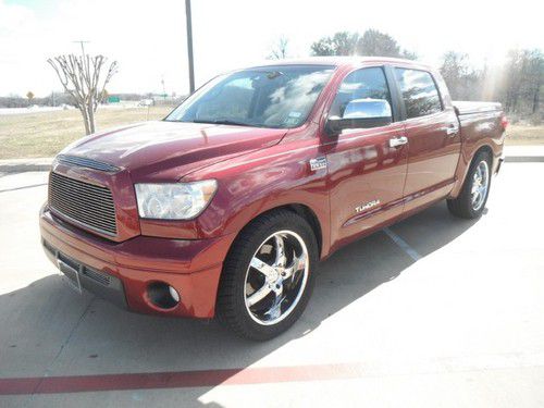 2007 toyota tundra crew max limited 5.7 v8 auto leather 2 owners 22s