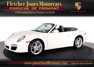 2009 white 911 carrera, convertible, pdk, low miles, navigation, heated seats!