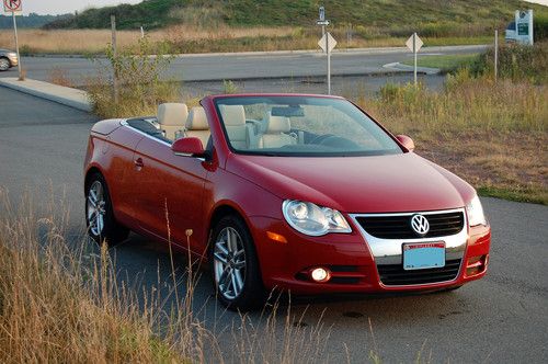 2008 vw eos lux convertible 2.0t - only 12k miles! - navi - leather - one owner!
