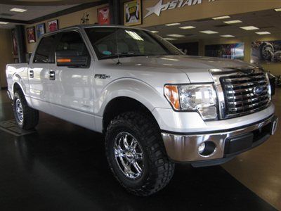 2011 ford f-150 crew cab ecoboost silver new lift rims and tires