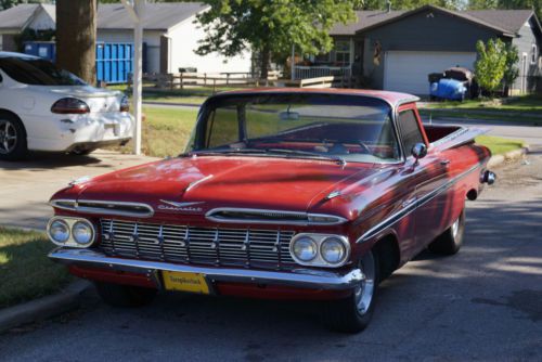 1959 el camino red 283 engine air conditioned and more!!!