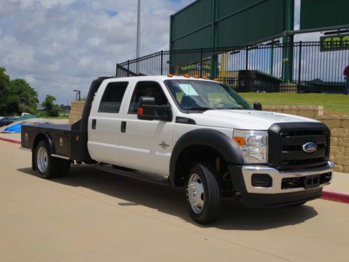 2011 texas own ford 550 flat bed 4x4  grew cab one owner fully service