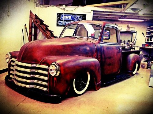 1949 chevrolet truck rat rod - 454 bbc, air bags, camaro front end etc awesome!!
