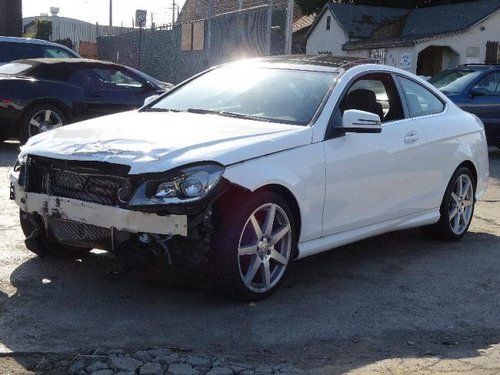 2013 mercedes-benz c250 coupe damaged salvage only 4k miles like new runs! l@@k!