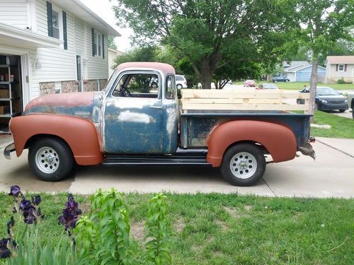 Nice 1950 chevy 3100 1/2 ton short bed pickup new motor, tranny, clutch! trade?