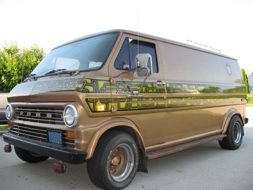 1974 ford e200 econoline hippie van must see stored winters and eye catcher