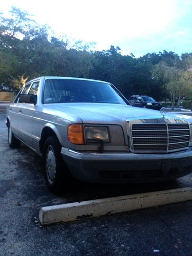 1991 mercedes-benz 420sel silver and blue auto 4.2l runs excellent great price!!