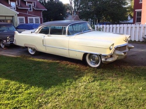 1955 cadillac series 62 yellow brown top complete, a/c car original make offer!