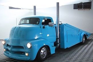 1954 chevrolet coe blue cab over engine v8 auto! rollback working!!