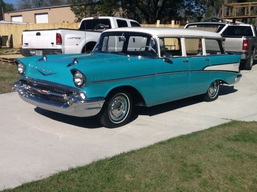 1957 chevy 210 wagon  mid west car ,rust free,great driver