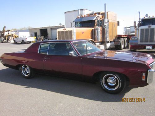 1969 chevrolet impala 327ci, 350 turbo, candy brandy wine paint, new chrome look