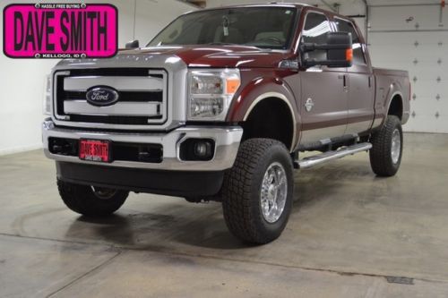 12 f350 lariat crew cab 4wd diesel short box leather seats moon roof tow