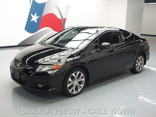 2012 honda civic si coupe 6speed sunroof blk on blk 25k texas direct auto