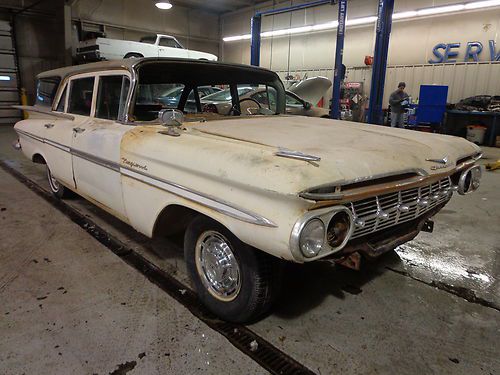 1959 chevrolet kingswood wagon, 3rd seat, 283, great rare project