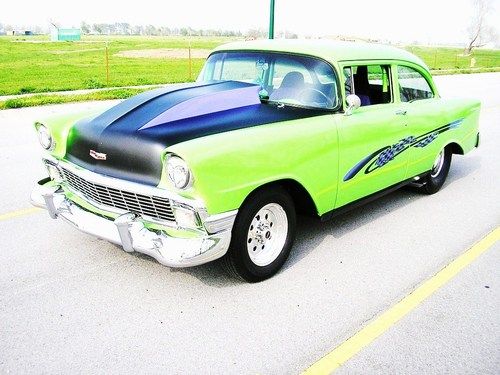 1956 chevy blown 350 tubbed custom classic hot rod street fighter fast-n-load