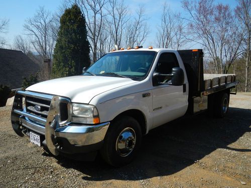 2002 ford f-350 dually flat bed with dump 7.3 powerstroke runs great