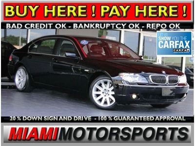 We finance '06 bmw 7 series, fully loaded navigation, sport package, new tires
