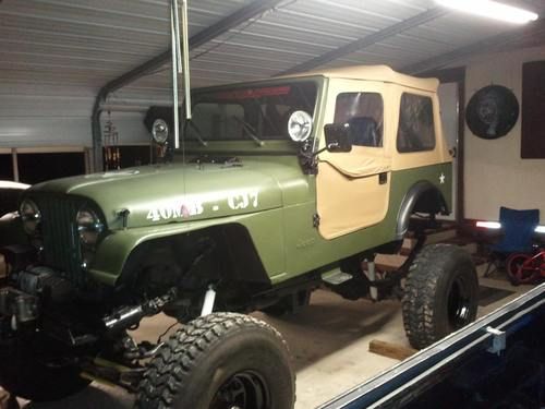 1976 jeep cj7 army paint, big motor, lift, np205 tranfer case, &amp; big winch