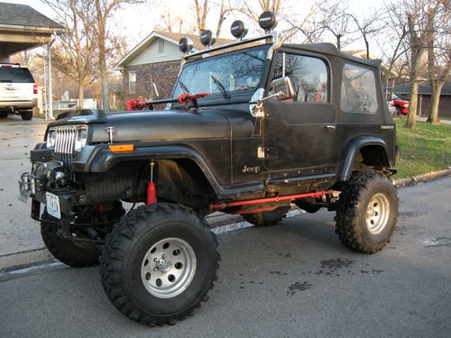 1987 jeep wrangler yj black v8 motor, lift