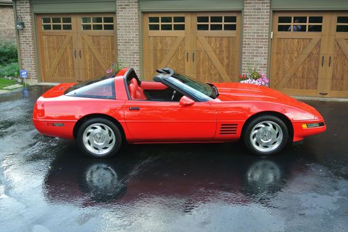 1994 chevrolet corvette red/red 6-speed manual *pristine*