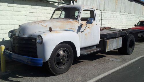 1949 chevy long bed dual rear wheel truck runs and drives ready to restore