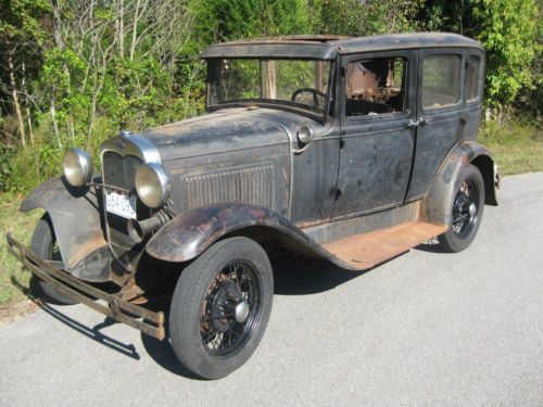 1930 model a ford town sedan deluxe fordor barn find runs needs help