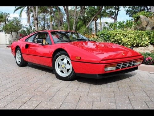 1989 ferrari gtb red only 8k fully serviced tan leather showroom