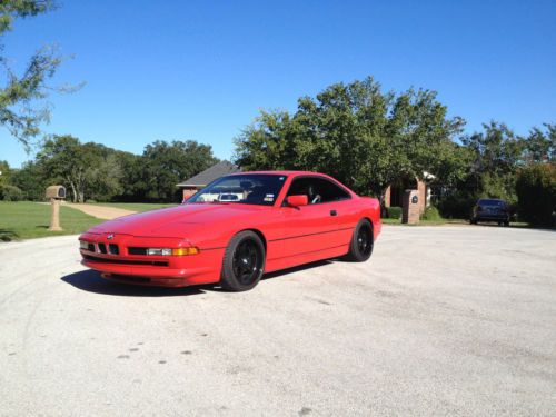 1991 bmw 850i 8-series red