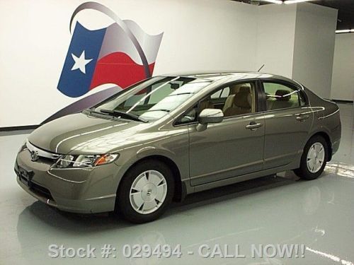2007 honda civic hybrid sedan auto cruise control 37k texas direct auto