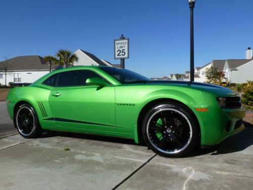 Super charged special edition syngergy green 2010 camaro mint cond tons of extra