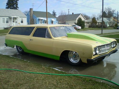 1965 chevelle 2 door wagon pro street drag race tubbed