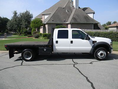 08 f-450 crew cab 6.4l v8 diesel flatbed dually automatic tow pkg f450 flat bed