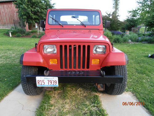 1989 jeep wrangler 4wd 6 cylinder 5 speed manual 60,000 miles no rust